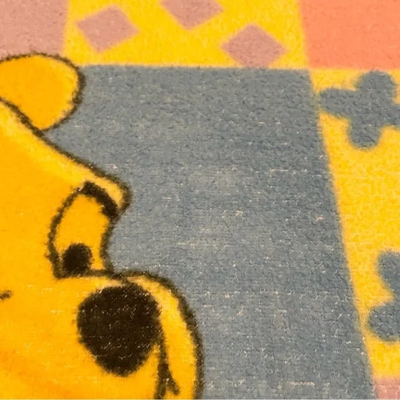 Vintage Winnie The Pooh Blanket Patchwork Fleece 46” x 34” - Picture 4 of 16